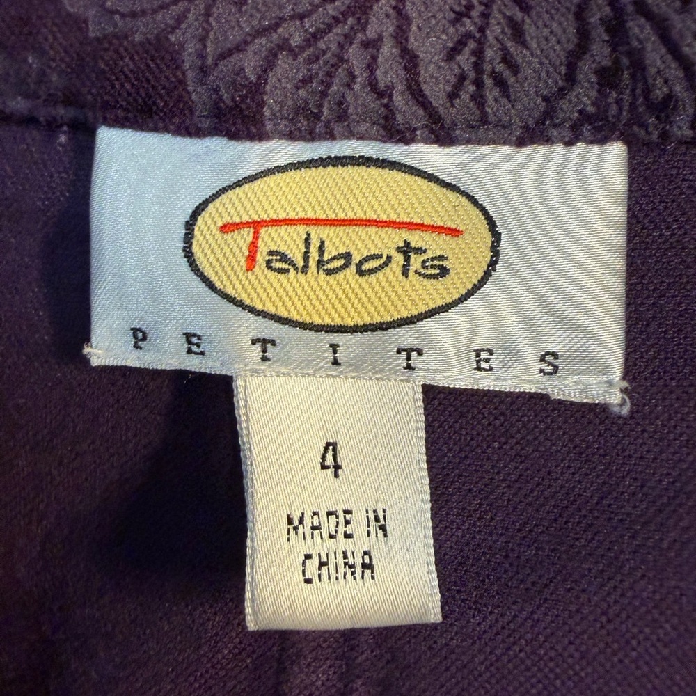 Talbots Dark Purple Floral Blazer - Picture 6 of 6